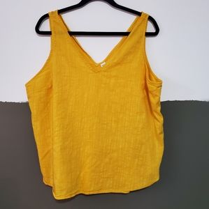Mustard Yellow V-Neck Tank Top